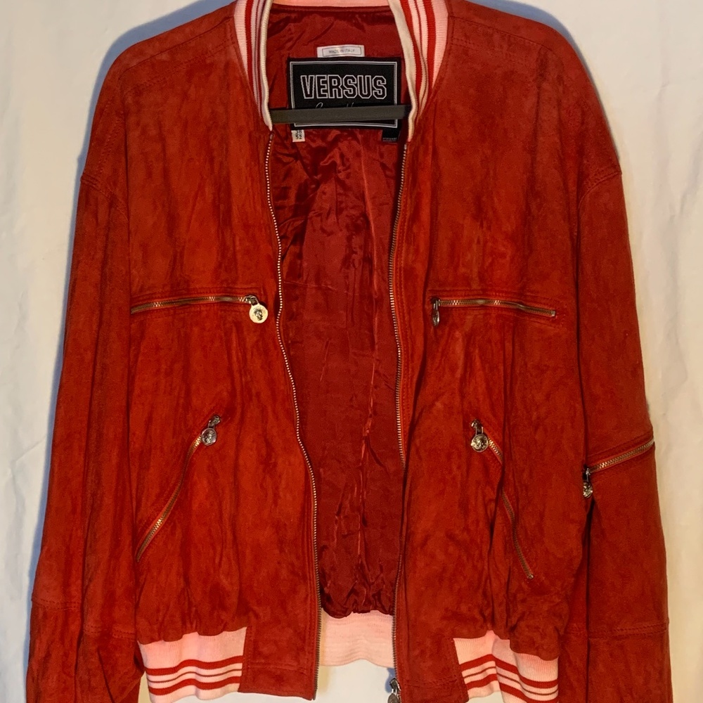 Versace Versus vintage red suede jacket